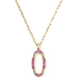 Kendra Scott Essie Pave Gold Short Pendant Necklace